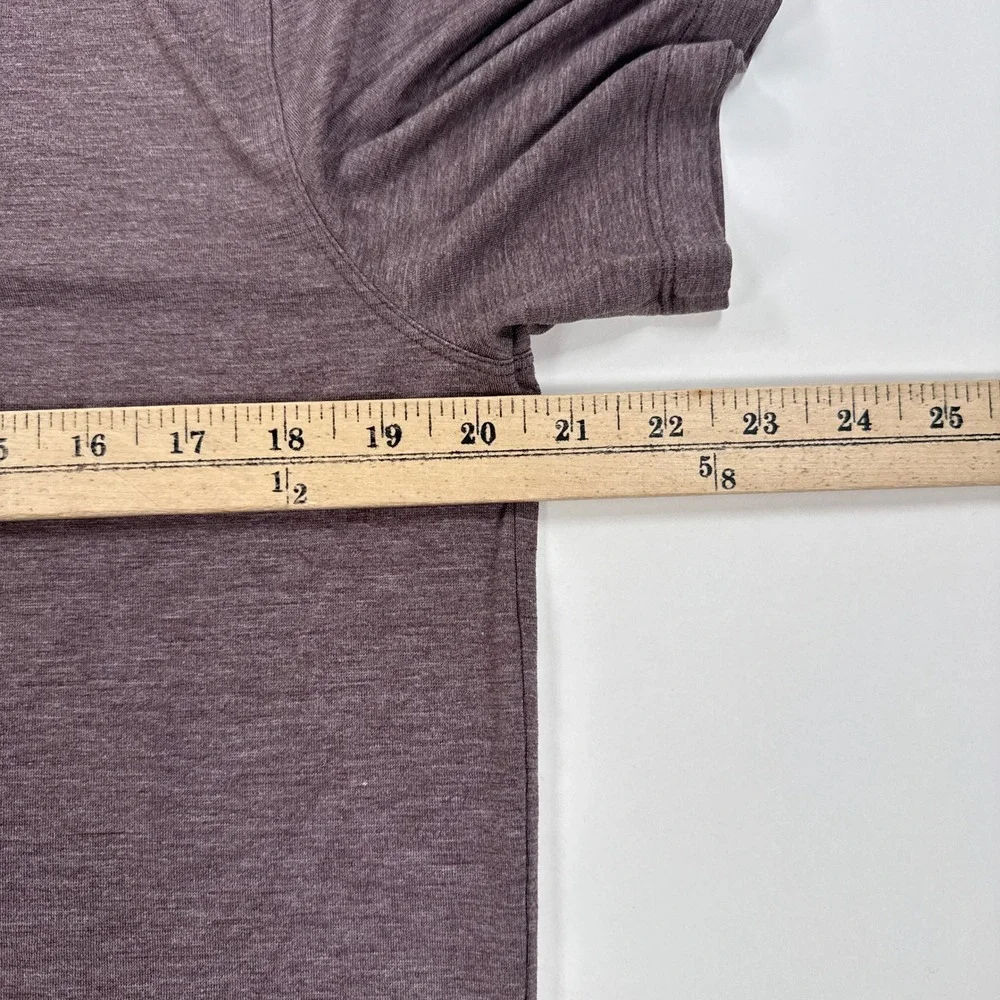 Lululemon Mens Evolution Polo Medium Purple Heathered Short Sleeve Golf Athletic